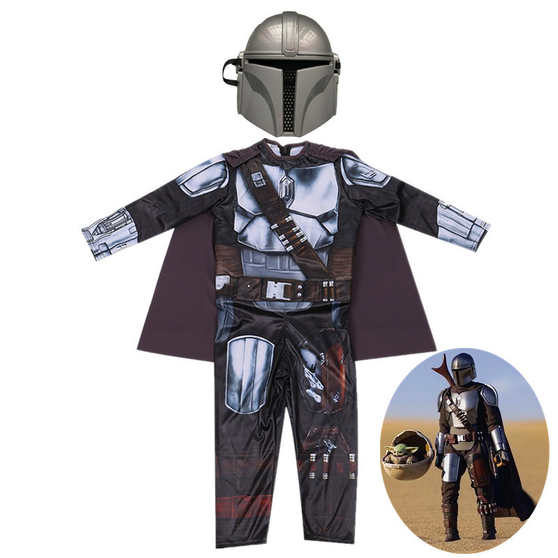 Jungen Classic Movie Mandalorian Beska Armor Kinder Cosplay Kleidung Halloween Maske Geschenk