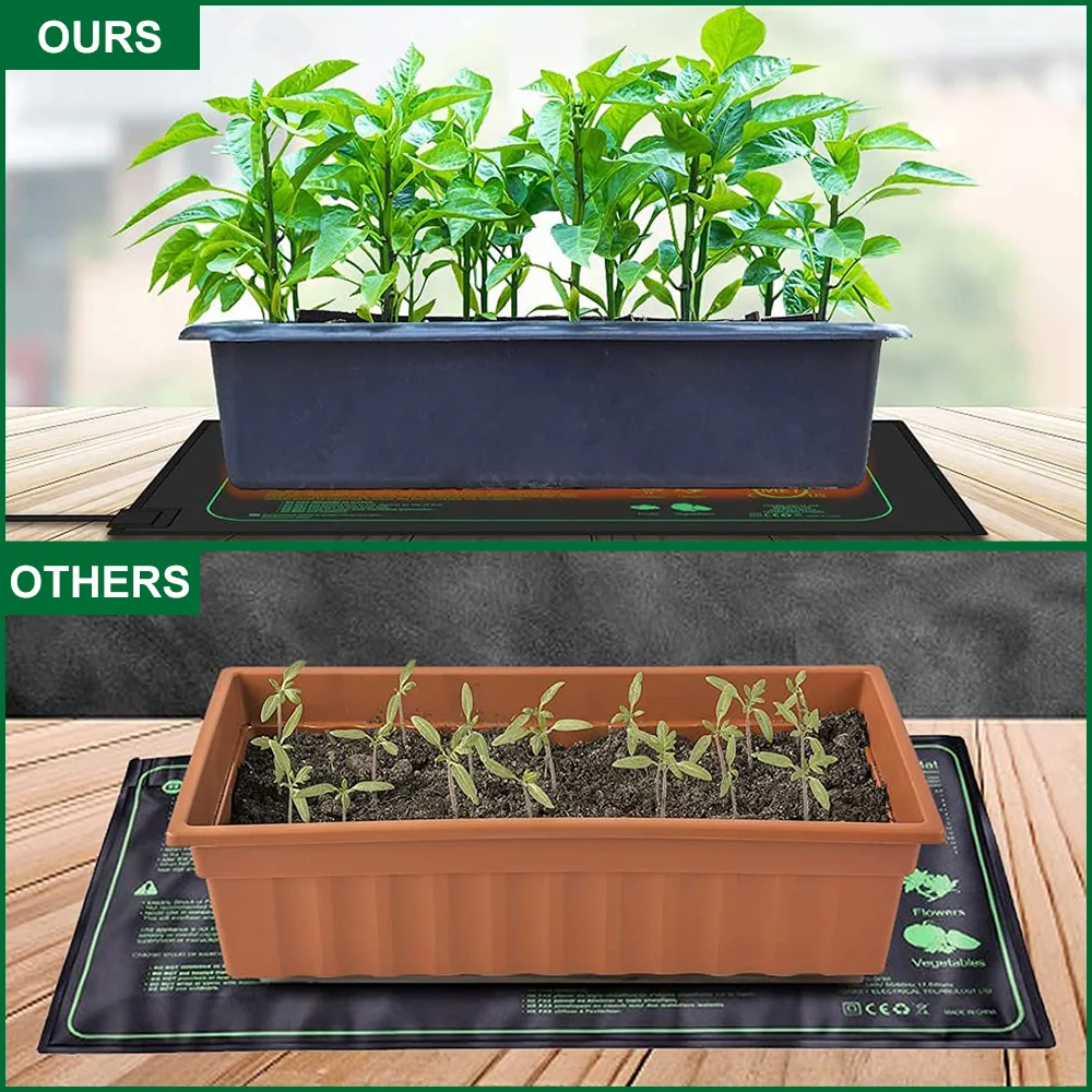 10/25/50 CENTIMETRI Piantina Tappetino di Calore Piante Da Interno Germinazione Tappetino Riscaldante Impermeabile Propagazione Clone Starter Zerbino EU/US/AU/UK Spina