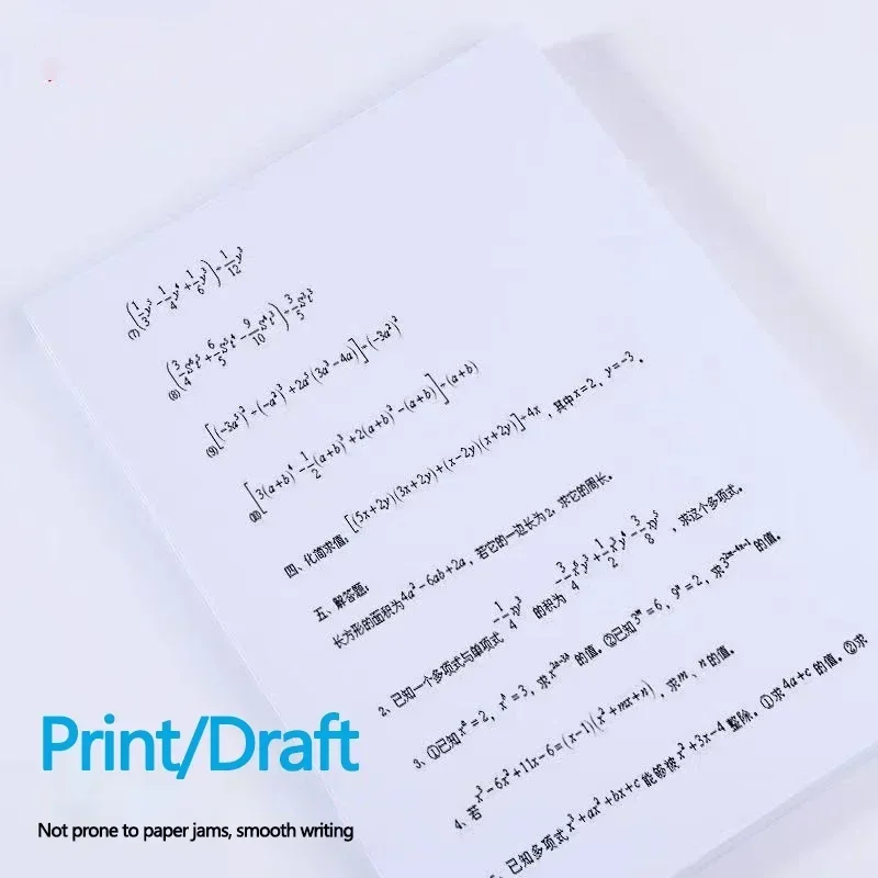 100pcs/lot A4 White Printer Paper Office Suppliesdraft Multi-purpose Business Printing Information Draft Wood Pulp Copy Papers