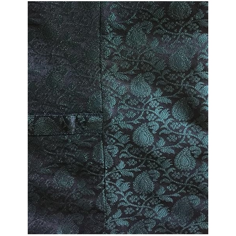 Elegant houten herenvest - Traditioneel mouwloos gilet met brokaat pochet |   Antracietgrijs bruiloftsvest, Festival &