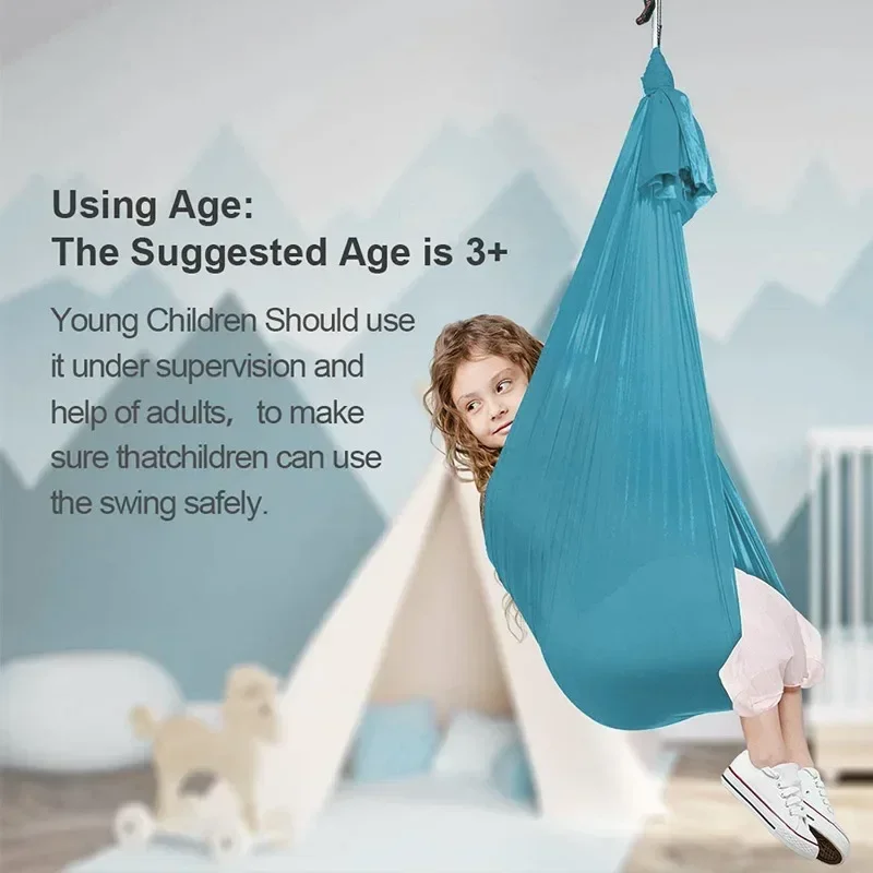 Balanço elástico infantil Sensorial Training Hammock, Swing interior, Terapia Swing com suporte, Aliviar o autismo