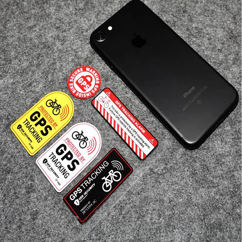 10 センチメートル、ビニール警告オートバイステッカー盗難防止デカールバイクスクーター車保護 GPS 追跡アラームステッカー反射