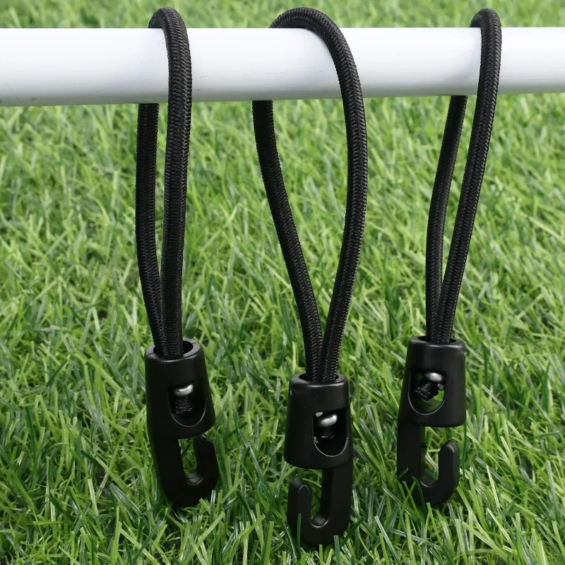 10/1Pcs Bungee Cord with Hooks 10/15/25cm High Elasticity Expander with Hooks Rubber Tensioner with Hooks for Camping Tarpaulin