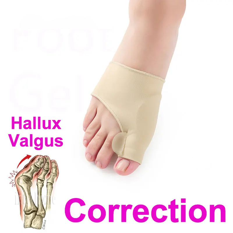 Hallux Valgus Toe Separator Silicone Bunion Corrector Orthotics Bone Thumb Adjust Gel Relieve Foot Pain Orthopedic Pedicure Sock