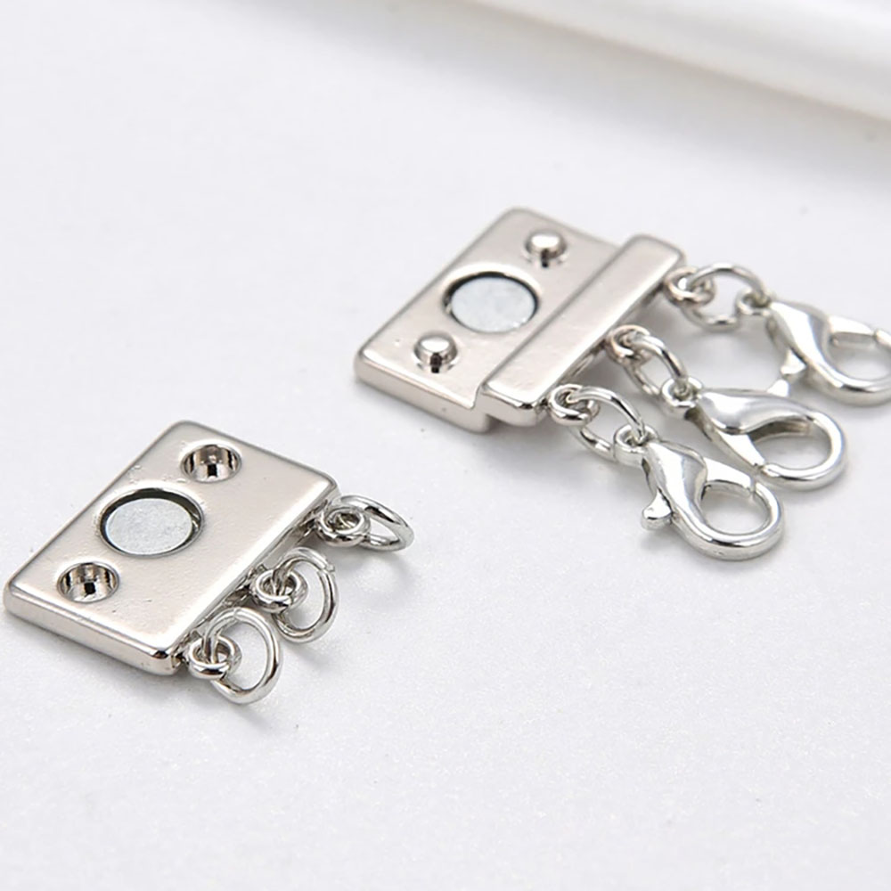 1 Lớp Vòng Cổ Kẹp Từ Tính Cổ Chia Cho Lớp Dựng Nhiều Dây Trang Sức Cổng Kết Nối Trượt Ống Khóa