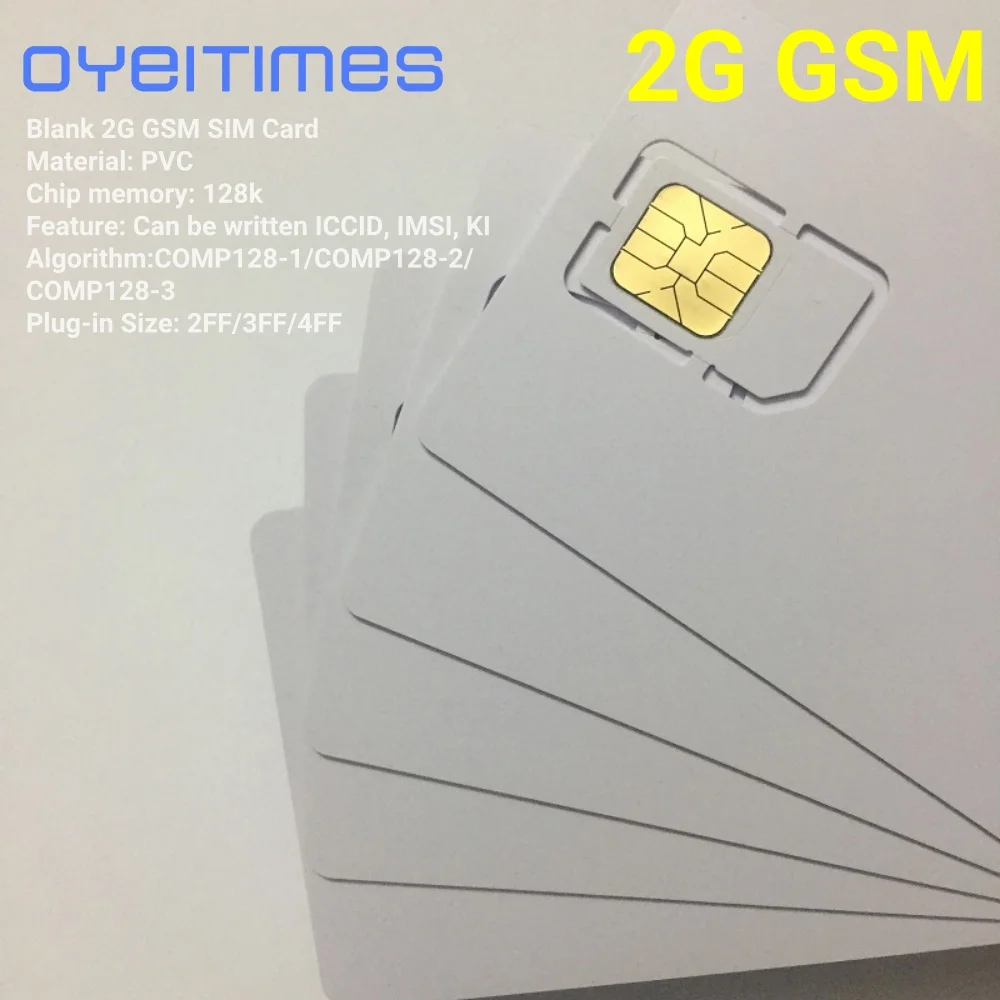 OYEITIMES 2G GSM Thẻ SIM Trống SIM 2G Có Thể Lập Trình GSM Thẻ SIM ICCID IMSI PIN PUK ADM KI COMP128 Algorith Mà Không OP/OPC
