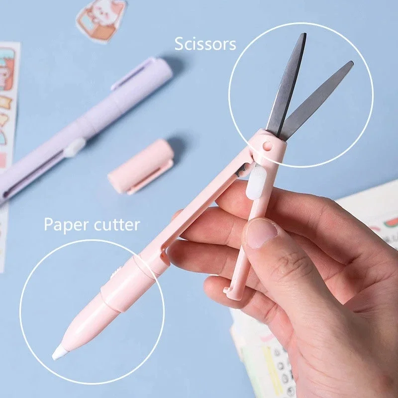 모란디 다기능 유틸리티 나이프 종이 커터, 종이 가위 절단, DIY 세라믹 블레이드 펜 나이프, 학교 용품, 2 in 1