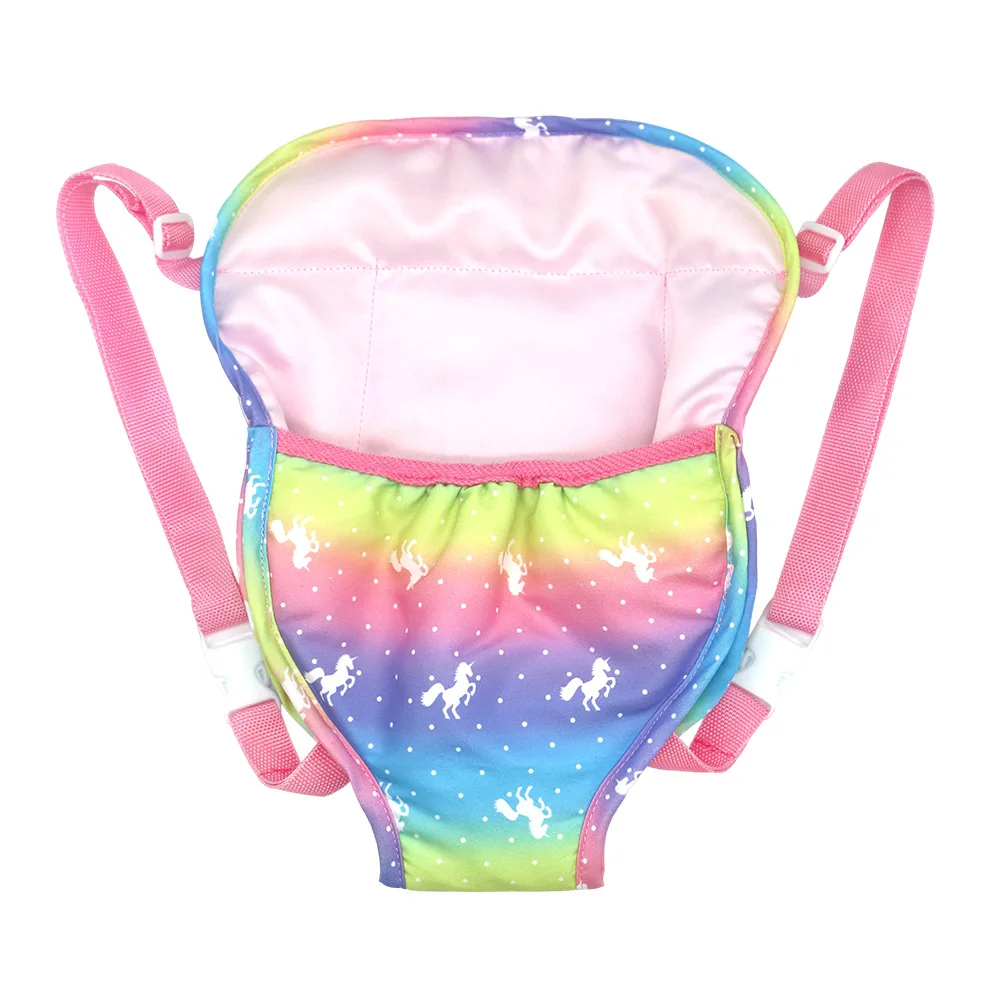 Boneca mochila para bonecas de 43cm mini saco de transporte bebê nascido terno adequado 18 Polegada bonecas presente de aniversário da menina americana saco de boneca