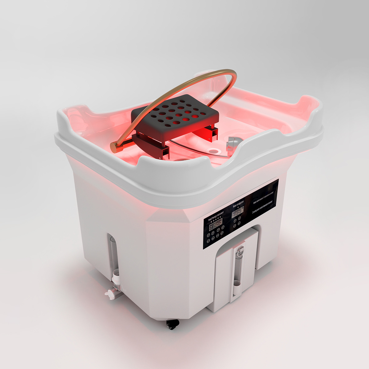 Abnehmbare Kopfbecken-Gesundheits-Shampoo-Schüssel für Haarwasserzirkulation und Massage für Salon Barbershop Spa