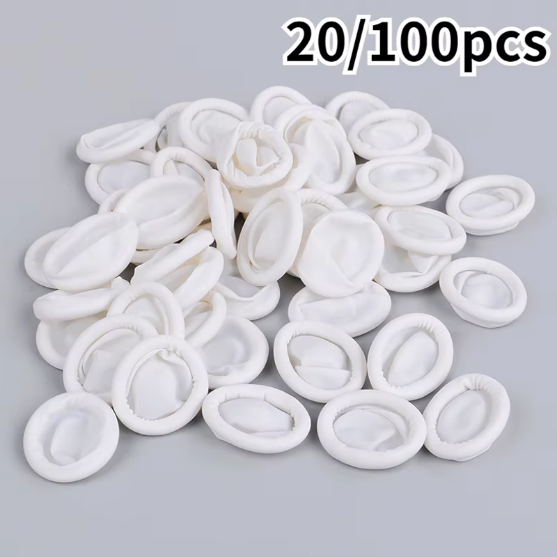 Guantes desechables de látex de goma antiestática para extensión de cejas, accesorios prácticos para herramientas, 20/100 Uds.