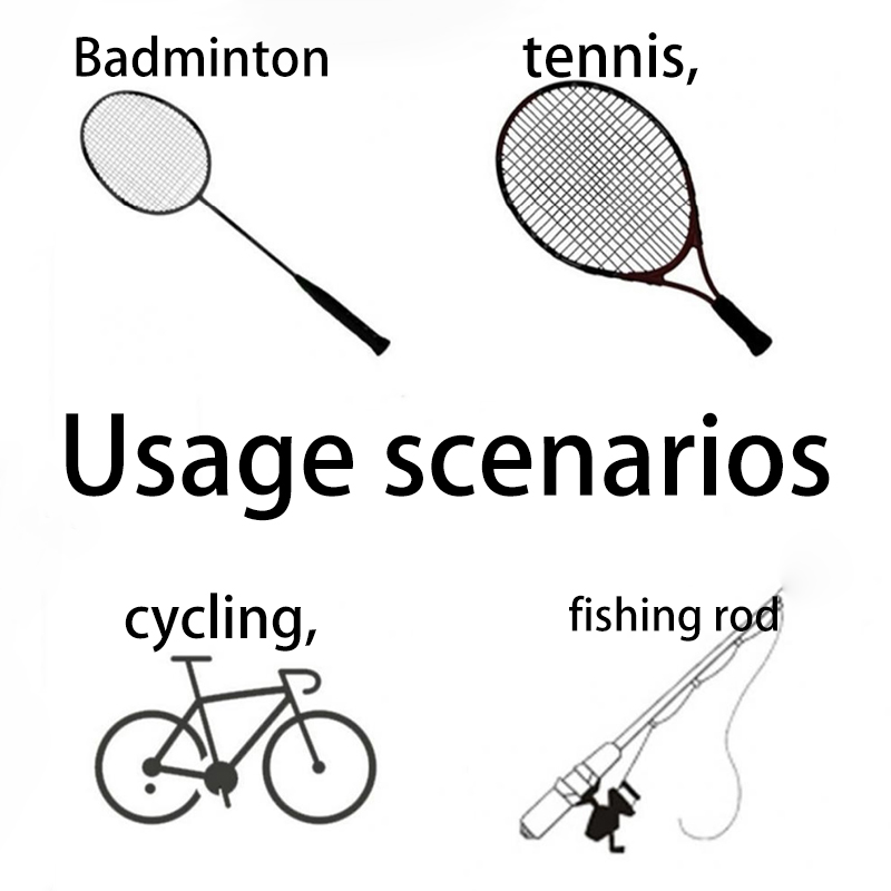 6 stuks, [populaire keuze] Antislip zelfklevende platte handlijm voor badminton/tennisrackets, professionele antislip gripband