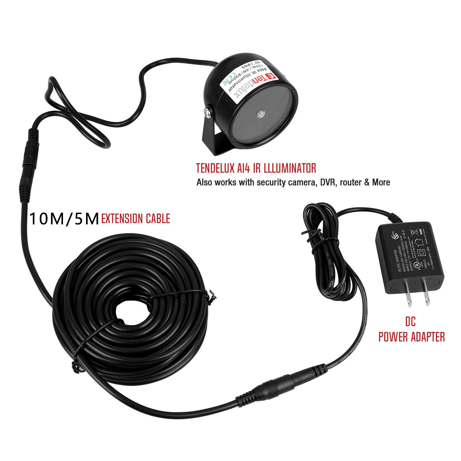 Przedłużacz zasilania DC 10M/5M 5,5 mm * 2,1 mm Adapter Jack Kabel żeński do męskiej wtyczki zewnętrznej do elektroniki