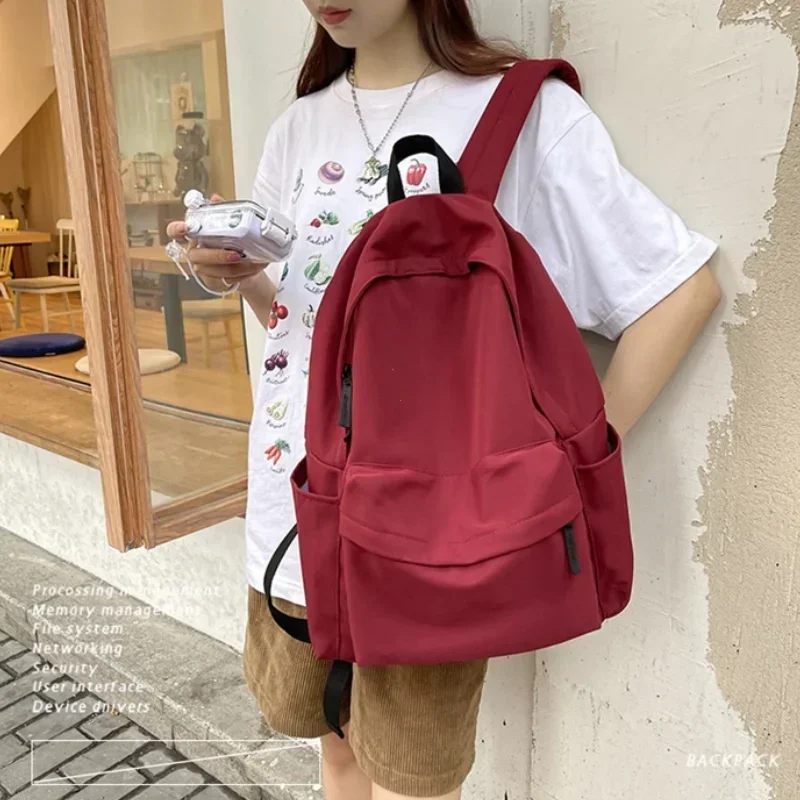 Zaini a tracolla Zaino versatile per studentessa Borsa da viaggio impermeabile di grande capacità Borsa per computer in nylon lavabile unisex