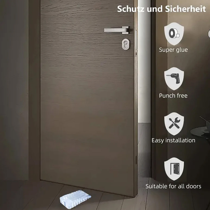 Siliconen Deurstopper Herbruikbare Schokabsorberende Blok Wedge Deurstoppers Deurklink Stopper Home Office Deur Anti-collision Stopper