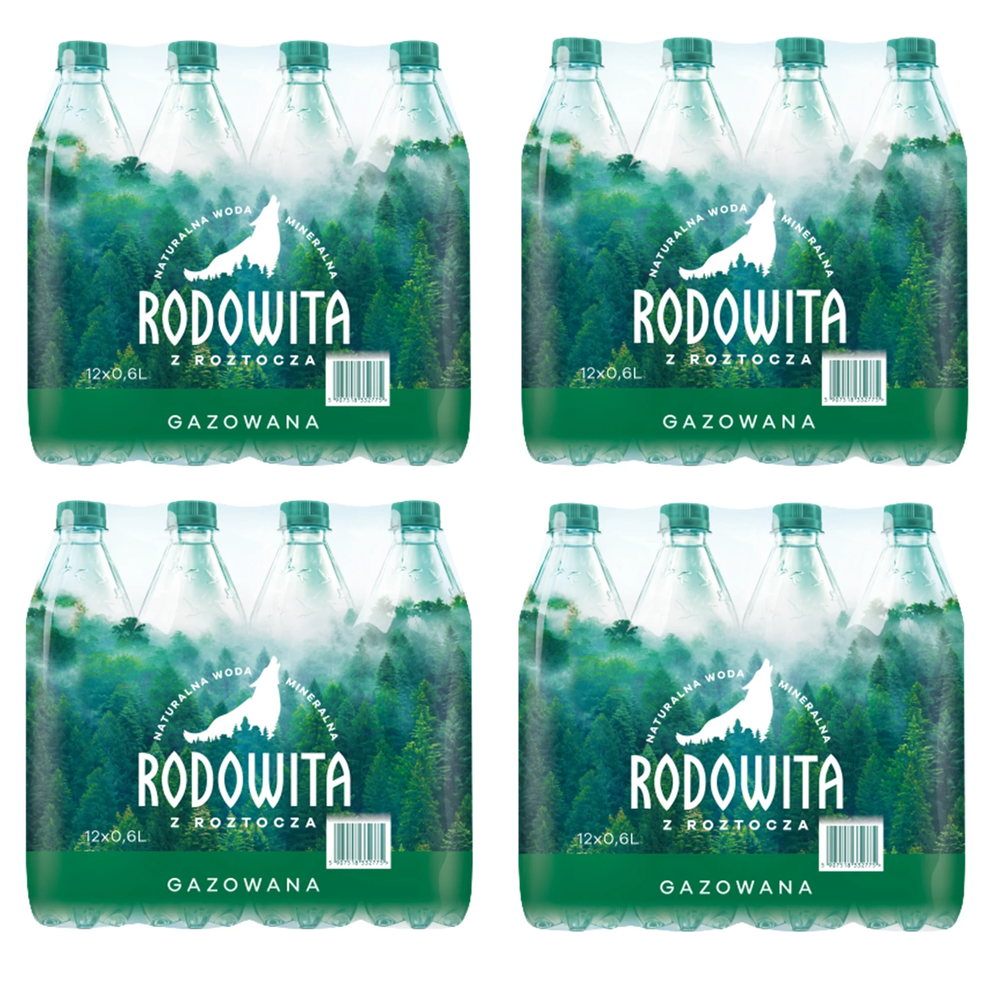 Woda mineralna RODOWITA z Roztocza gazowana 48x 0,6 l