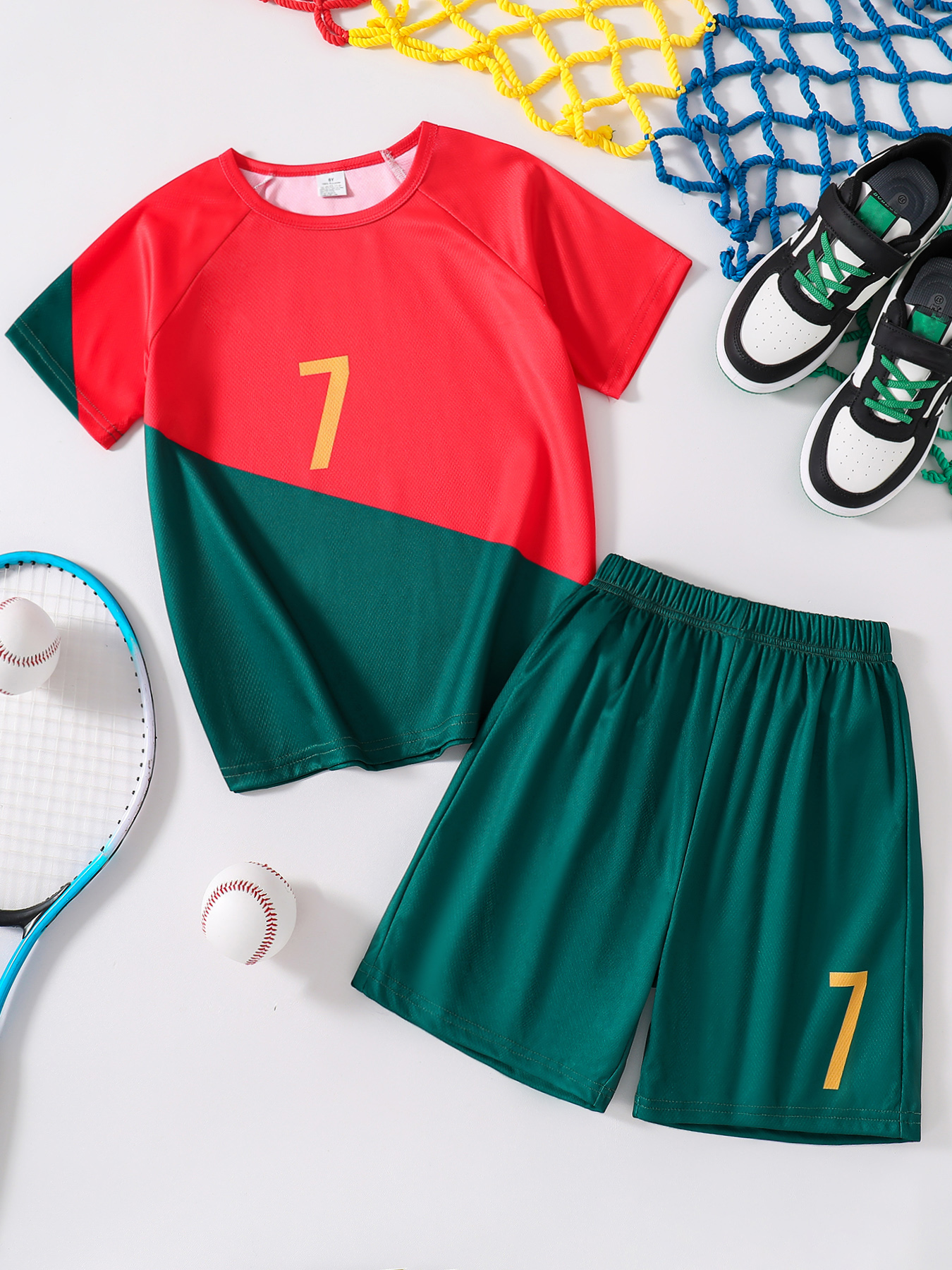 Neues, schnell trocknendes T-Shirt und Shorts für Jungen im Herbst für Kinder
