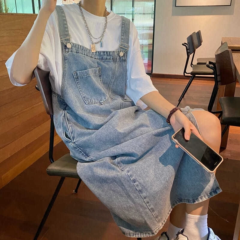 Frühling Sommer Denim Insgesamt Kleid Frauen Ärmellose Jeans Kleider Mode Weibliche Feste Slip Beiläufige Lose Spaghetti Strap Kleider