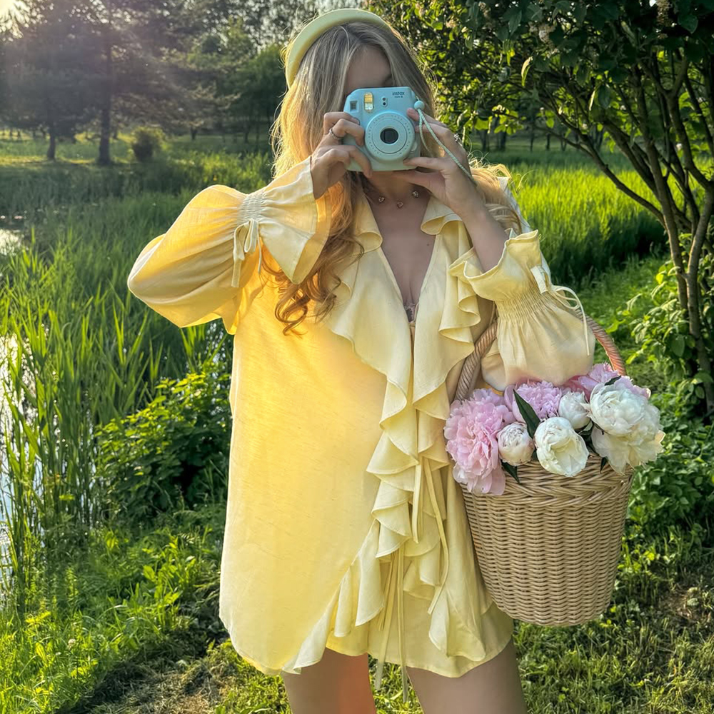 Tuularose, новые повседневные шорты, комплект из двух предметов, женский свободный топ с рюшами и галстуком, простой комплект шорт, офисный женский летний комплект с шортами