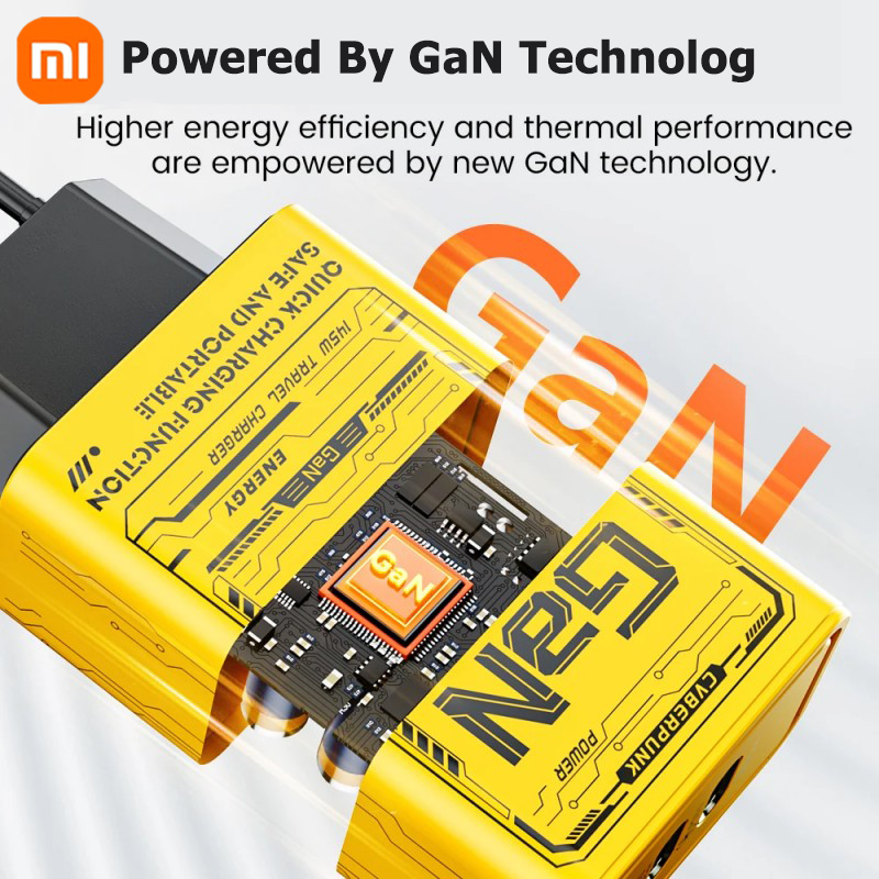 Xiaomi 145W 3 puertos carga ultra rápida tipo C GaN cargador de teléfono USB-C QC 3,0 adaptador de súper carga para Huawei Iphone Samsung