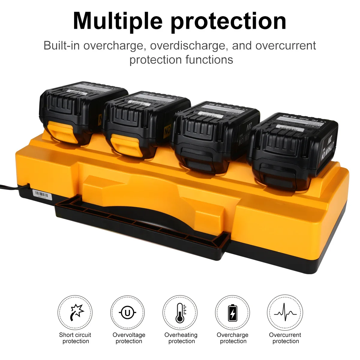 Für Dewalt DCB104 Multiport Gleichzeitige Schnelle Ladegerät Für Dewalt XR 10,8 V 12 V 14,4 V 18 V 20 V FlexVolt 20 V DCB127 DCB105