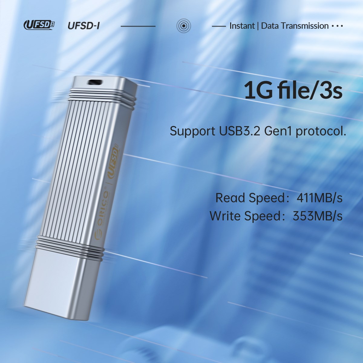 ORICO-unidad Flash USB 3,0 de Metal, 405 MB/S, 512GB, 256GB, 128GB, 64GB, tipo C