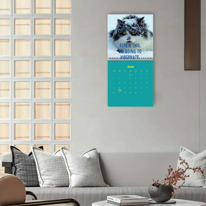 2025 Pissed Off Cats Kalender, Pissed Off Cats 2025 Wandkalender, 12-Monats-Planer für Witzgeschenk, freches Geschenk für Katzenliebe