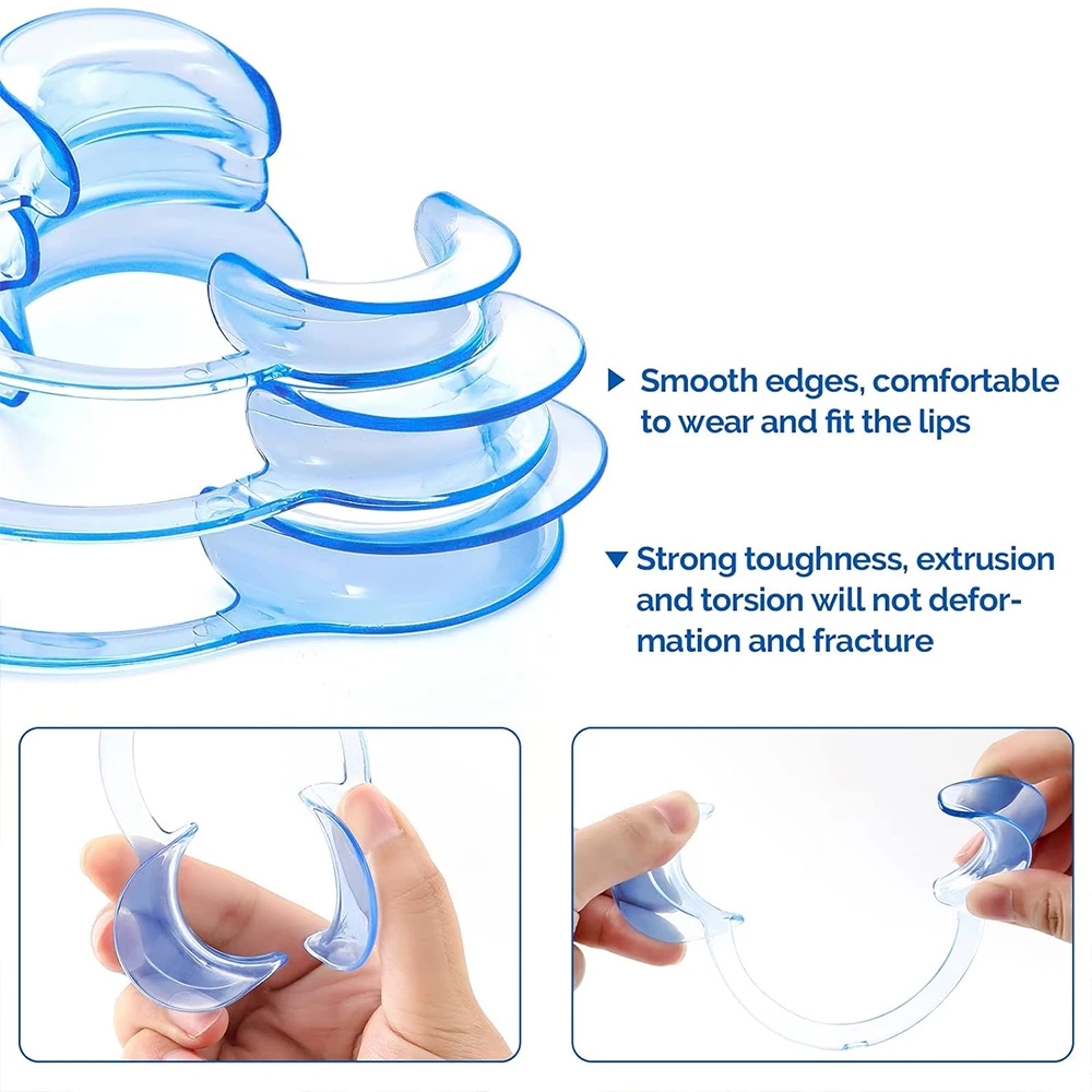 JNSUR 10pcs Dental Mond Opener C Vorm Orthodontische Tandheelkunde Tool Intraorale Zacht Plastic Wang Lip Retractor Mond Expander