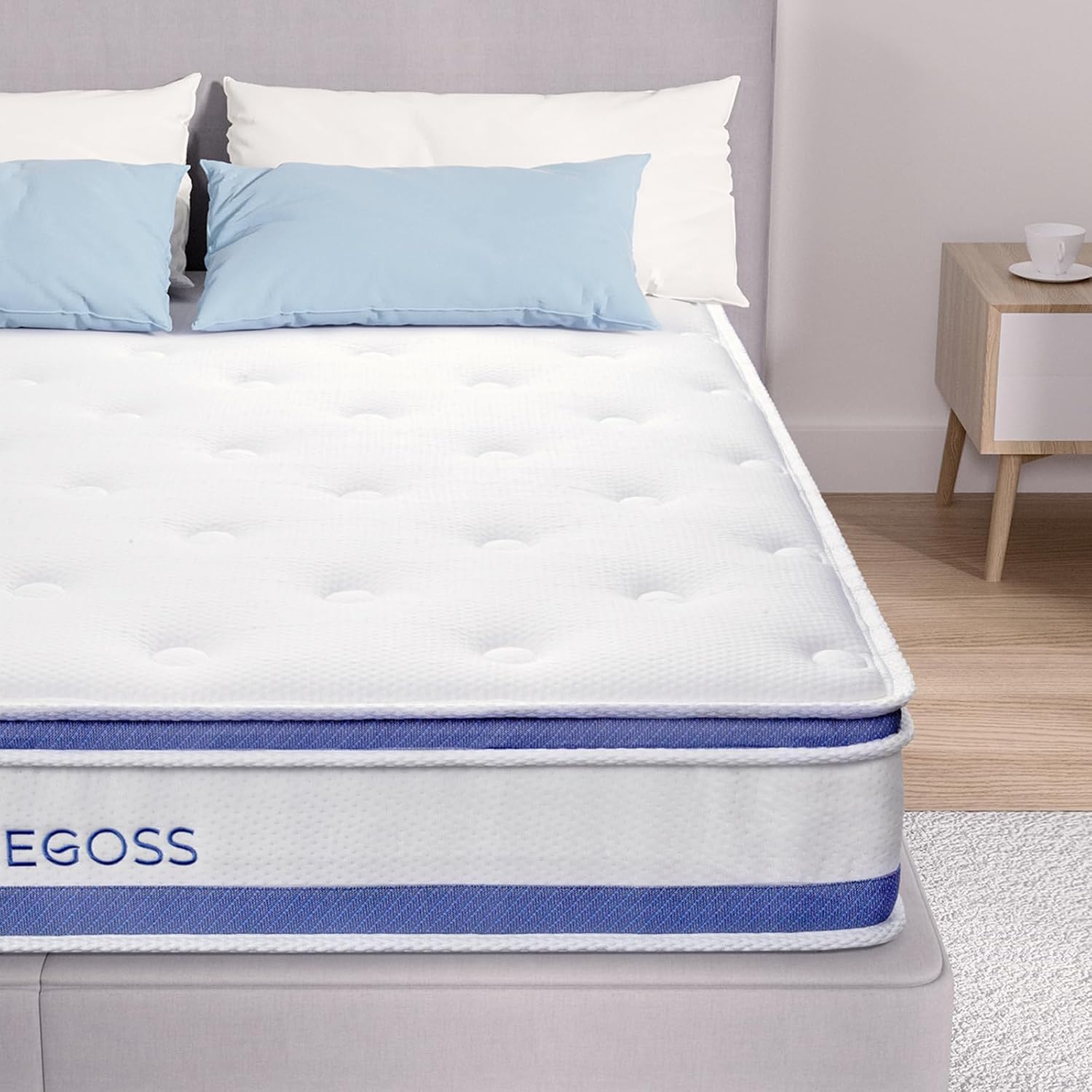 Twin Mattress, 10 Inch Twin Mattress Hybrid, Twin Size Mattress In A Box With Memory Foam & Individual Pocket Spring, Twin