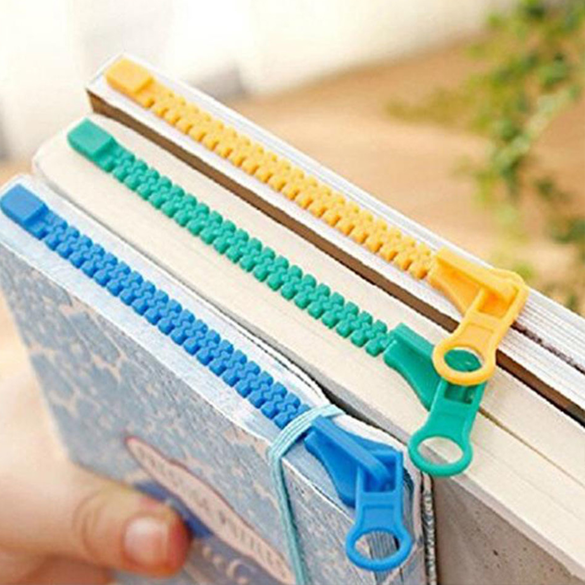 Kreatives Reißverschluss-Lesezeichen – Doppelfunktions-Organizer mit geteilten Seiten für einfaches Notizen und Markieren – ideal zum Lesen