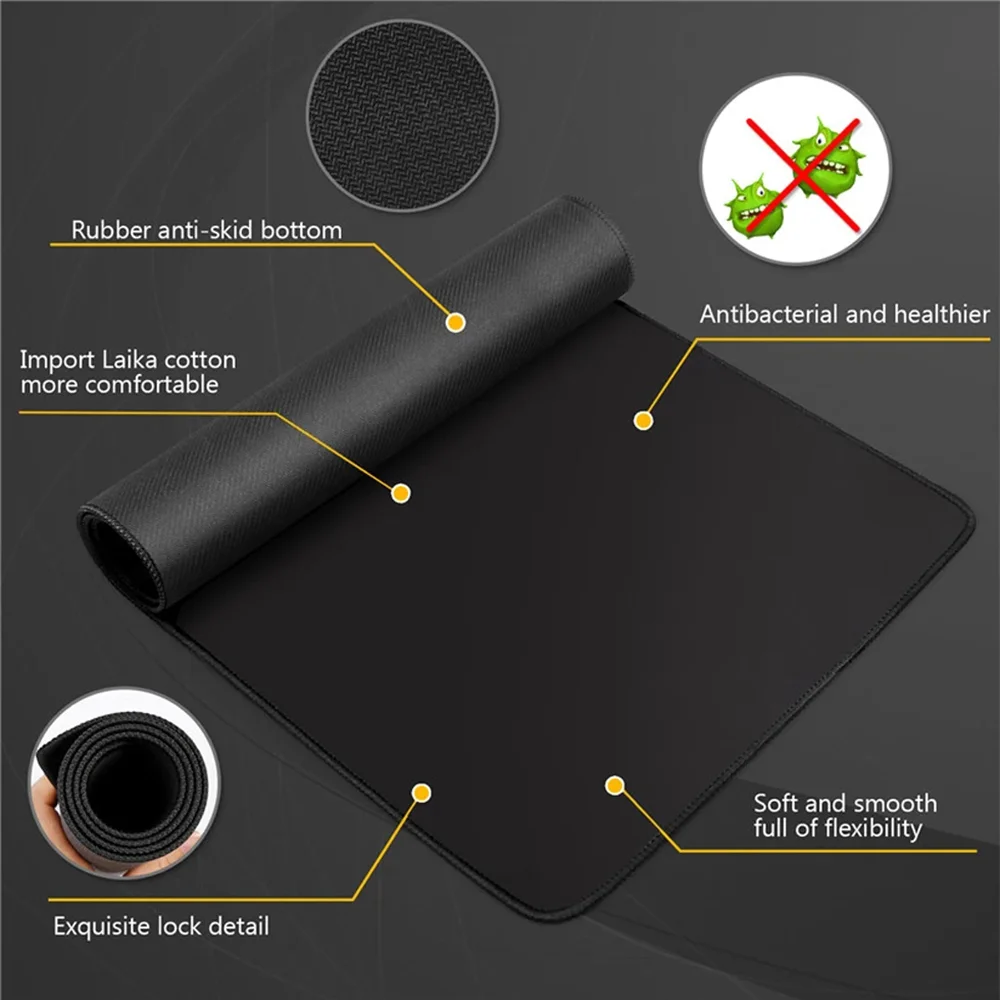 Black Cat Clouds Fast Delivery Keyboard pad lock-edge Extended Mousepad kawaii Pink Purple Office desktop protection pad XXL rug