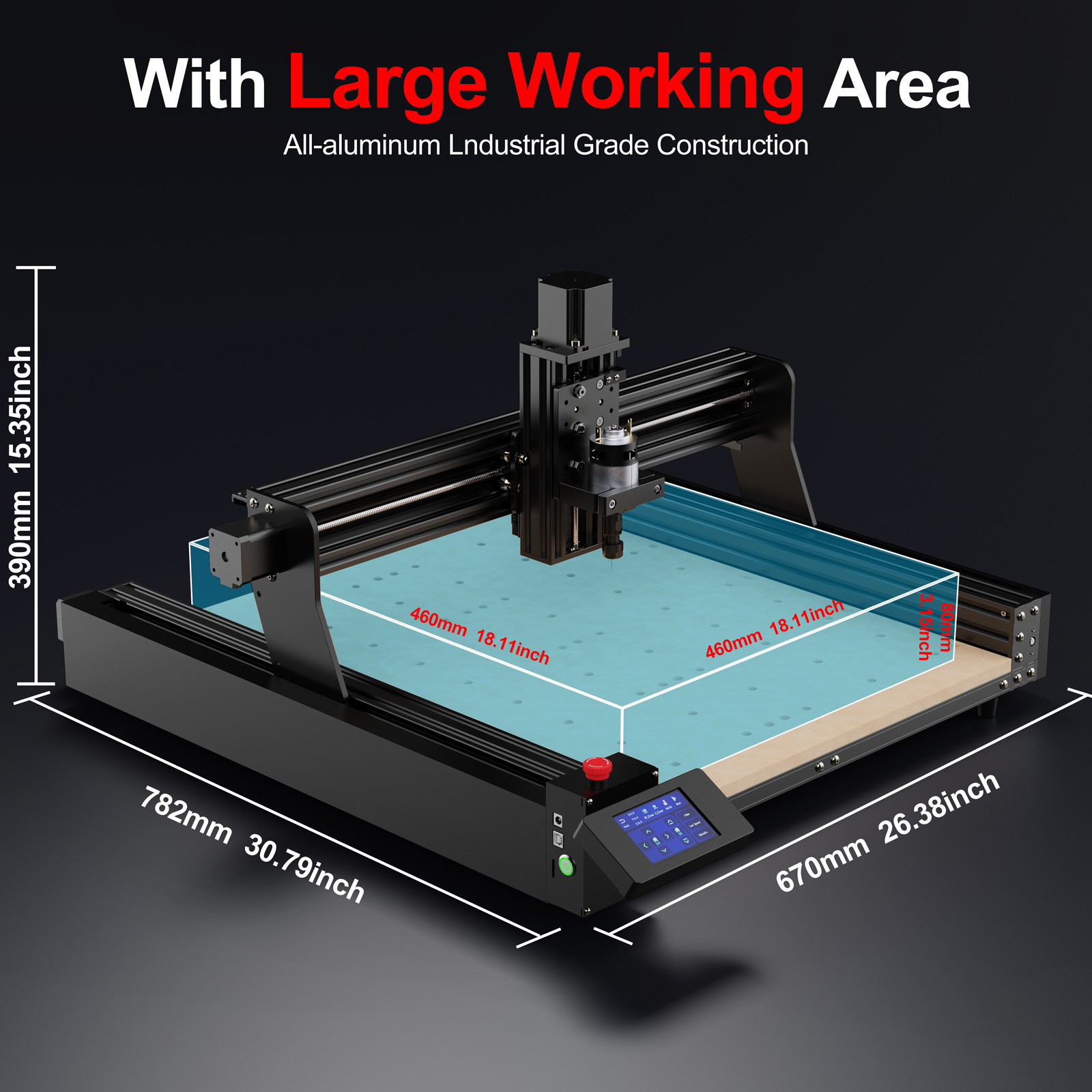 TWOTREES TTC450 CNC Laser Engraver Wood CNC Router Milling Cutting Machine Laser Engraving Machine For Acrylic PCB PVC Metal