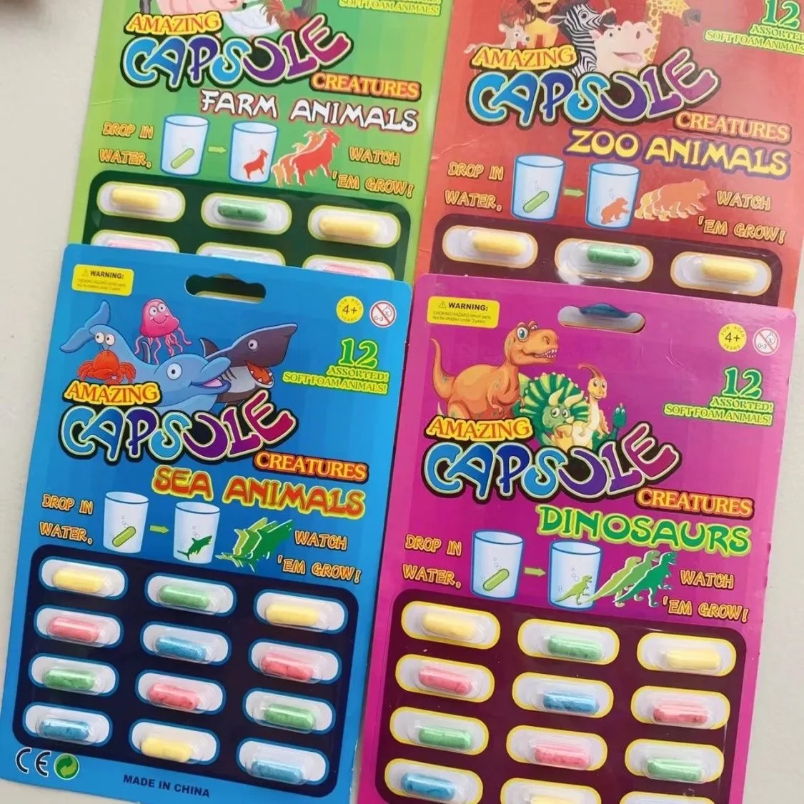 ยางที่มีสีสัน Magic Growing แคปซูลสัตว์เด็กของขวัญคริสต์มาสยูนิคอร์น Soft Bath Companion สัตว์น้ําความปลอดภัยของเล่นเด็ก