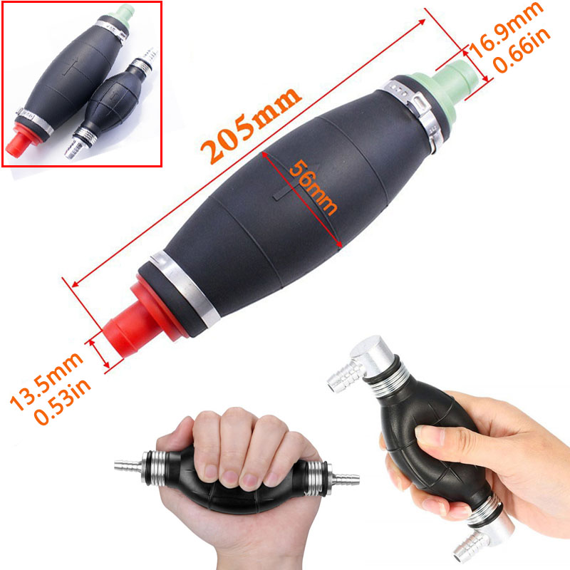 Bomba de combustível 6/ 8/10/12mm, borracha de alumínio, linha de bomba de combustível manual, lâmpada de primer, todos os combustíveis para carro, motocicleta, barco, popa marinha