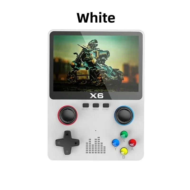 X6 3.5Inch IPS Screen Video Game Consoles  Handheld Game Player Dual Joystick 11Simulators GBA Video Game Console for Kids Gi