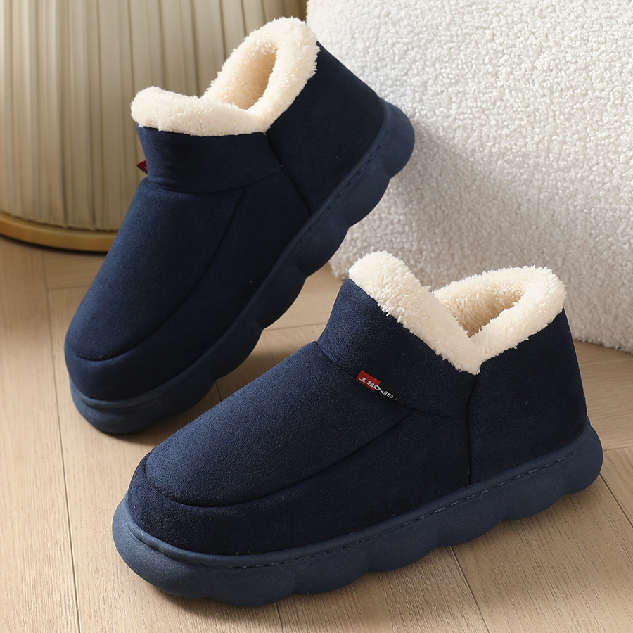 Shevalues Winter Fuzzy Männer Schuhe Flauschigen Plüsch Männer Hausschuhe Mode Im Freien Gleitschutz Männer Baumwolle Schuhe Plattform Pelz Männer Schuhe