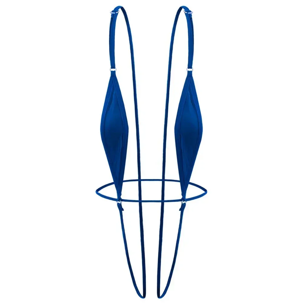 Frauen Sexy Eis Seide Hohl Ultra Dünne Backless V-String Body Bikini Dessous Bademode Tanga Sling Erotische Strand Weibliche Bikini