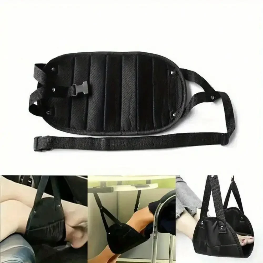 Descanso de viagem pendurado banquinho com alças ajustáveis multifuncional portátil rede apoio para os pés para escritório em casa ao ar livre airpalne