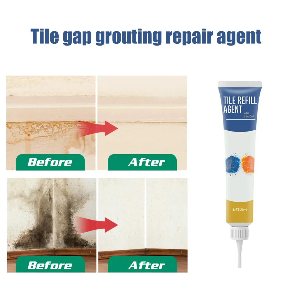 20/120ml ช่องว่างกระเบื้องเติมความงามตะเข็บกันน้ำตัวแทน grouting เติมกระเบื้องกาวซีลเลอร์ซ่อมแซมพื้นกาวเซรามิกเติมในตัวแทน