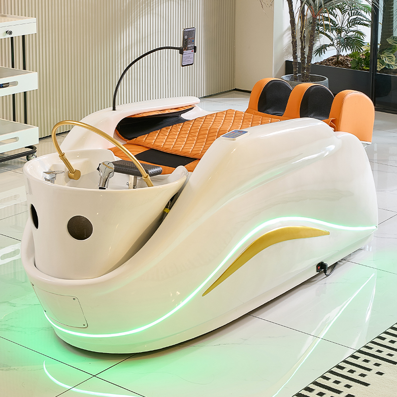Moderne salon full body Elektrische massage haarwas bed hoofd spa shampoo bed