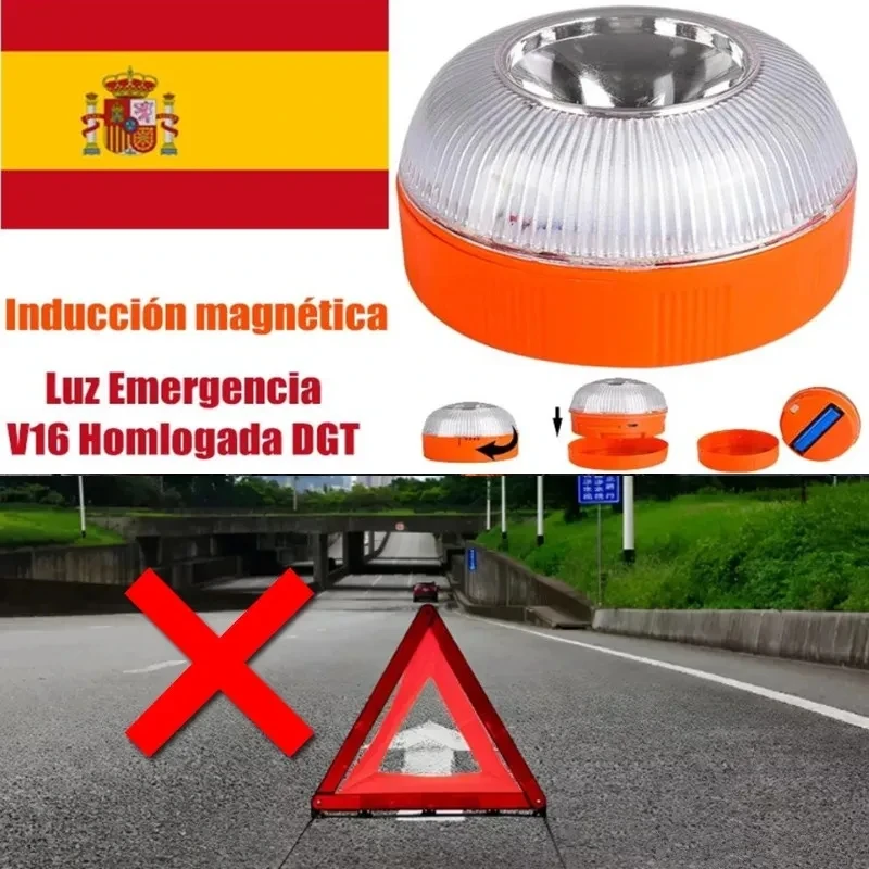 USB wiederaufladbare Auto Notfall Leuchtfeuer Licht V16 magnetische Induktion Strobe blinkende Warnleuchte Hilfe Flash Sicherheit Signal Lampe