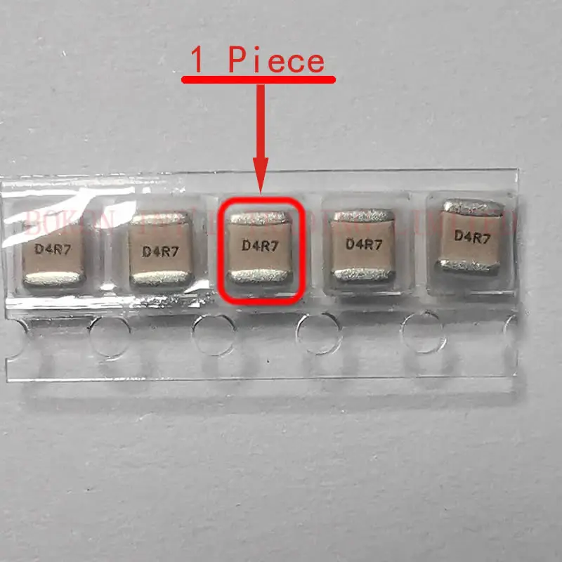 Condensadores de microondas de cerámica, 4,7pf, 500V, RF, tamaño 1111, alto Q, bajo ESL, ruido, a4R7B, D4R7, porcelana, P90, multicapa