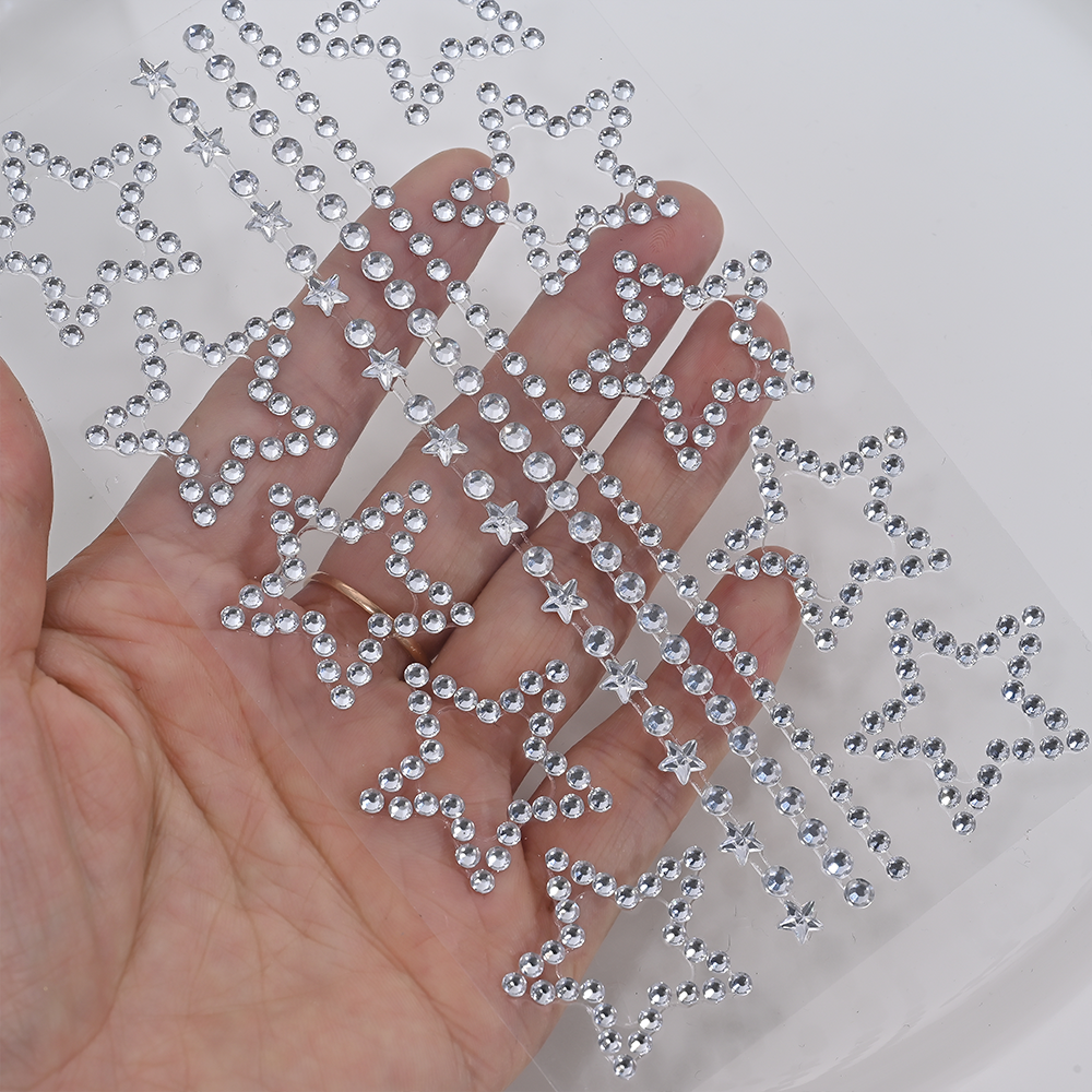 1 Stücke 3D Hohl Stern/Herz Gesicht Edelstein Tattoos Aufkleber Selbstklebende Kristall Schmuck Tattoo DIY Auge/körper Make-Up Dekor Strass *