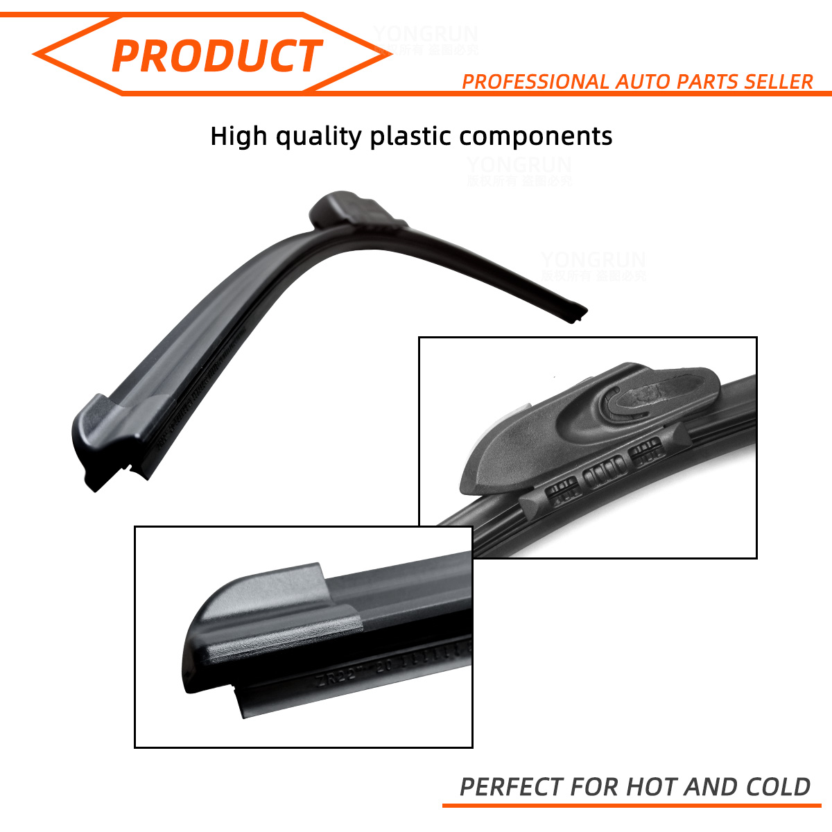 Wiper Blade Universal General J U Hook 13"14"16"17"18"19"20"21" 22" 24" 26"28" Windshield Windscreen Rubber Car Accessories