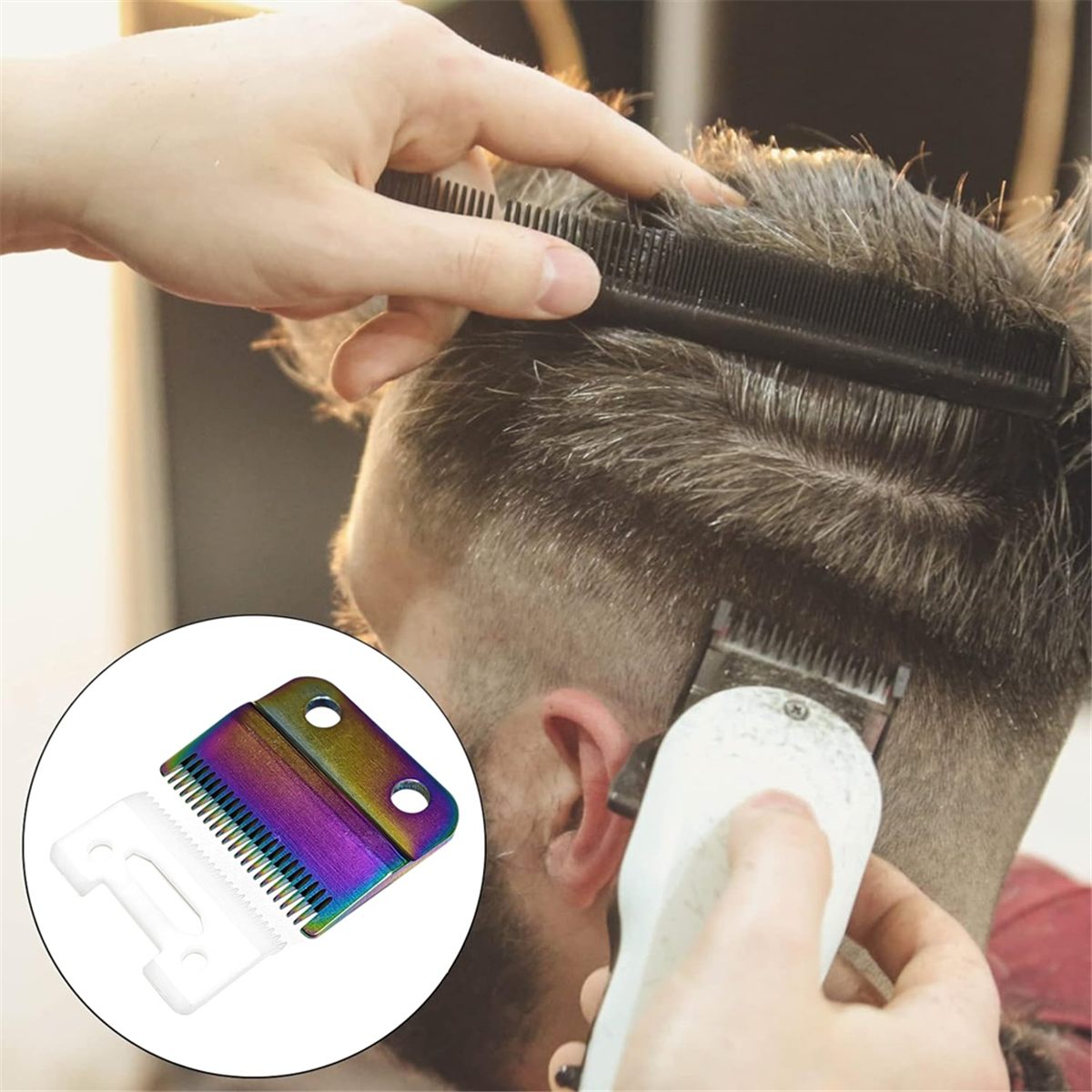 A72P For 8148 8504 Professional Adjustable Clippers Blades Precision 2 Holes Adjustable Hair Clipper Parts Blade D