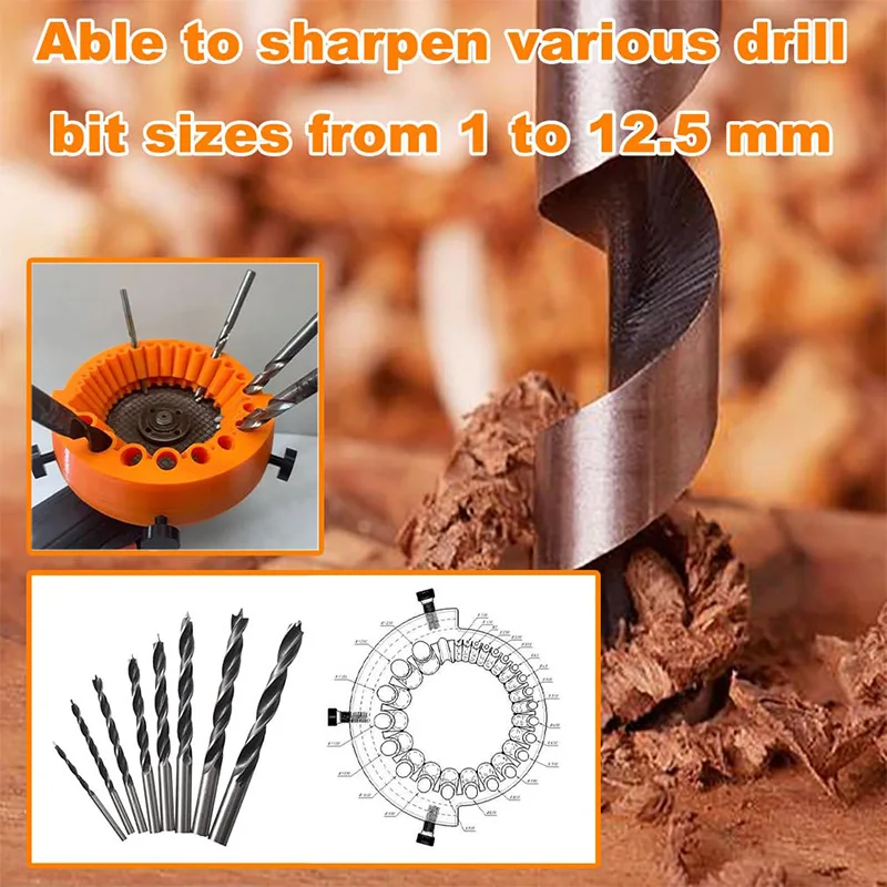 Multipurpose Drill Bit Grinding Sharpener Polishing Grinding Tool 125mm Angle Grinder Powered Tool Parts For 2-13mm Drill Bits