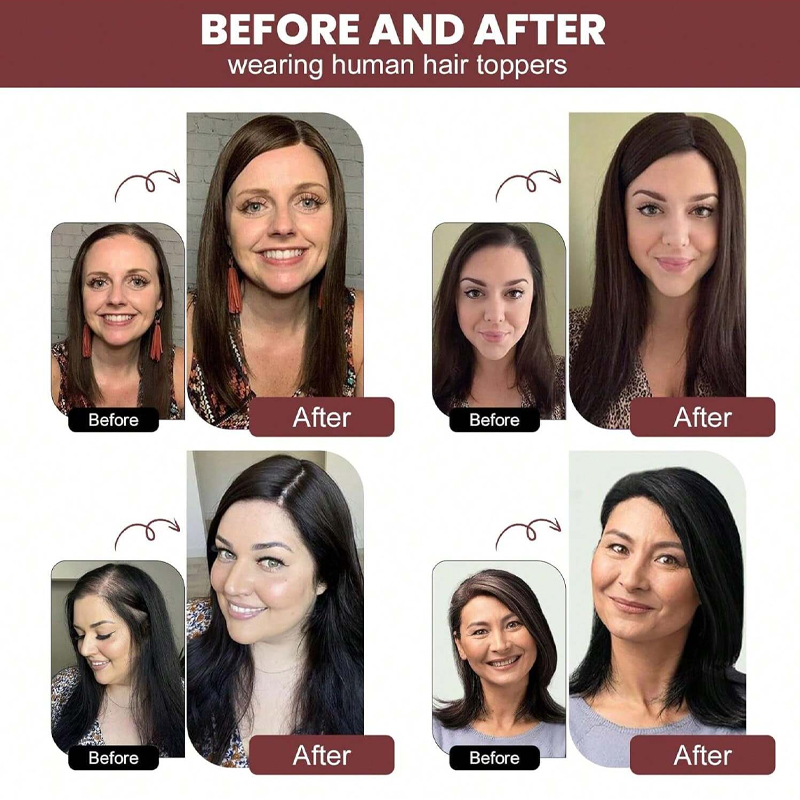 Perruques de dentelle à Base de soie entièrement faites à la main 100% cheveux humains cuir chevelu naturel Base supérieure Clip en une seule pièce Extensions de cheveux perruque supérieure pièce femmes