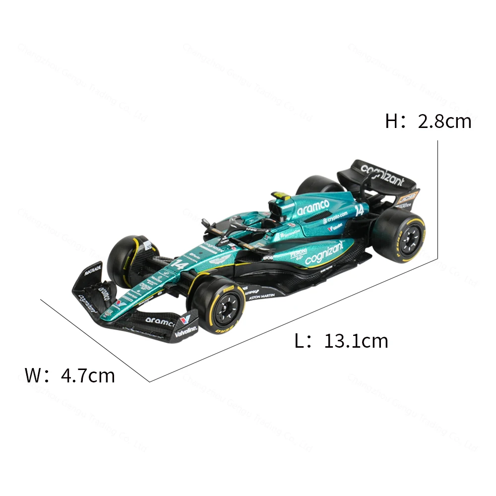Bburago 1:43 2023 アストンマーティン AMR23 F1 フォーミュラカーダイキャスト車グッズモデルレーシングおもちゃ