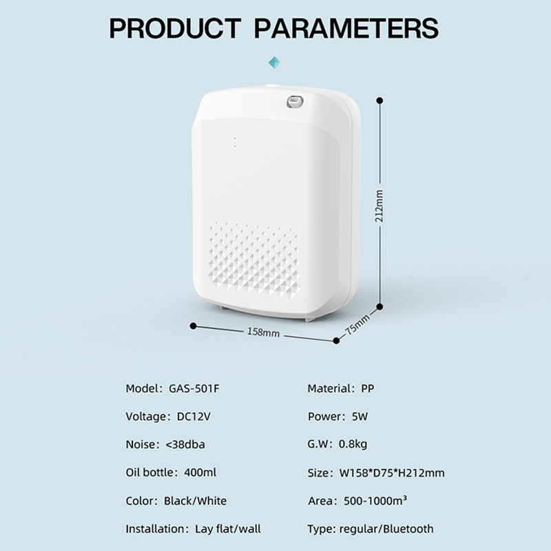 Intelligenter Aroma-Diffusor für Hotels, Duftdiffusor, Abdeckung 500 m3, elektrischer Geruch für Zuhause, Bluetooth-Steuerung, Diffusor für ätherische Öle