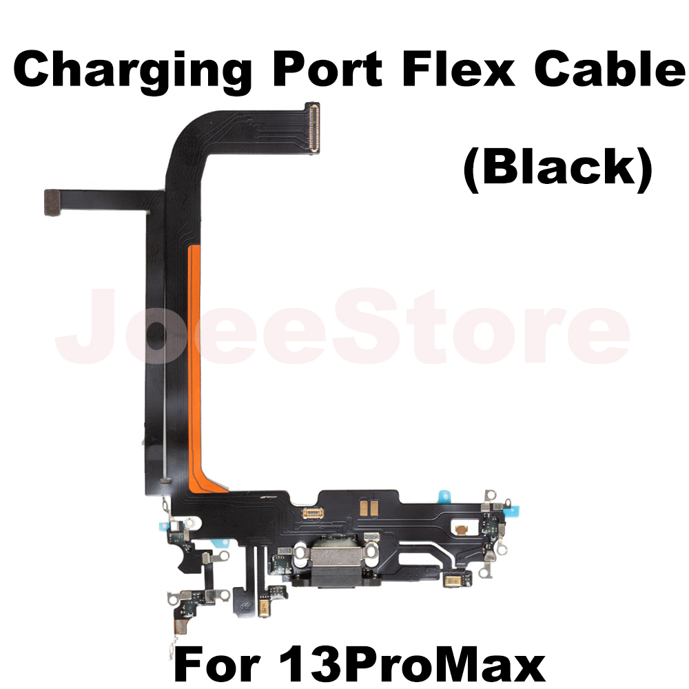 พอร์ตชาร์จ FLEX CABLE สําหรับ iPhone 11 12 13 14 PRO MAX MINI X XS XR USB Charger Dock Connector พร้อมไมโครโฟนริบบิ้นซ่อม