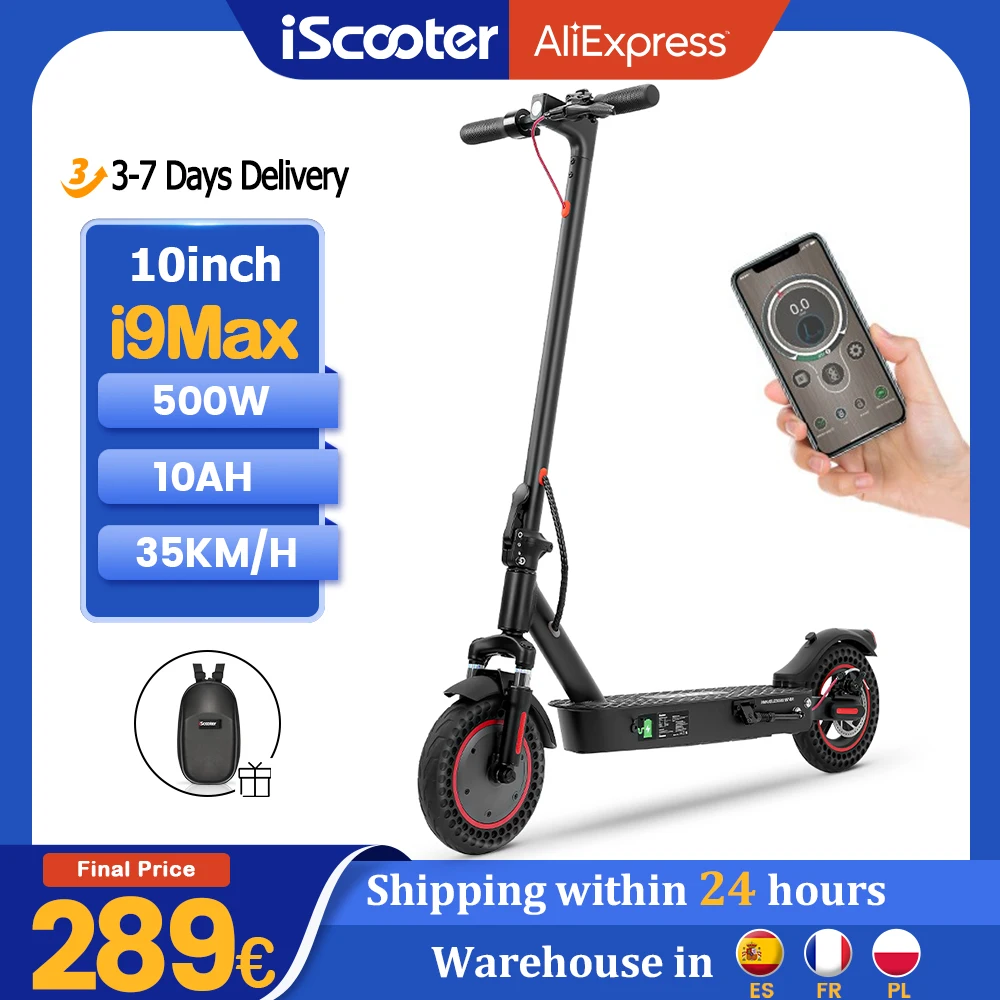 iScooter i9/i9Pro/i9Max skuter elektryczny dla dorosłych 30/35Km/h skuter elektryczny 350/500W skuter dla dorosłych elektryczna hulajnoga